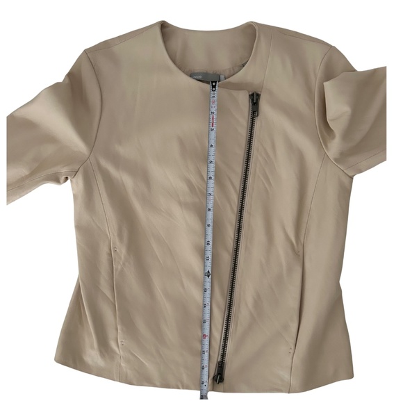 Vince Cream Lamb Leather Moto Jacket Large $995 Retail - Picture 11 of 14